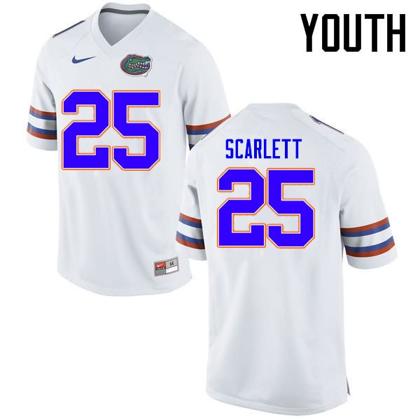 NCAA Florida Gators Jordan Scarlett Youth #25 Nike White Stitched Authentic College Football Jersey ASK2864QR